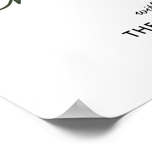 Poster Aquarelle Pine sapin de Noël Simple Holiday (Coin)