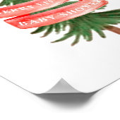 Poster Aquarelle Pine Tree Joyeux Petit Baby shower (Coin)