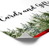 Poster Aquarelle Pine verte et Buffle rouge Plaid (Coin)