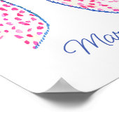 Poster Aquarelle Pink Poka Dot Bow (Coin)