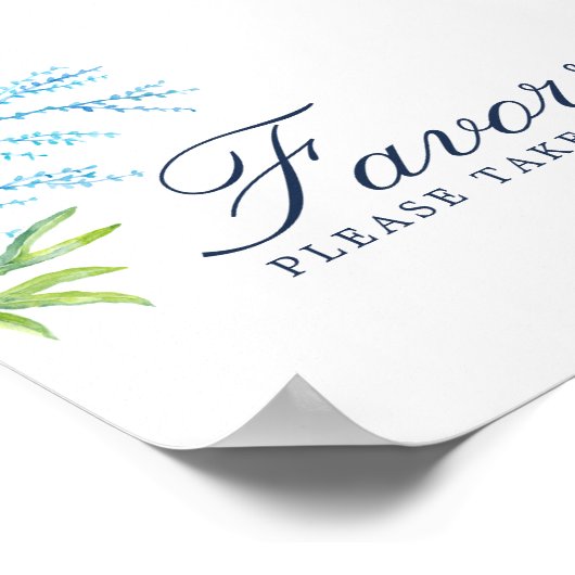 Poster Aquarelle Plage d'algues Signer de préférence (Coin)