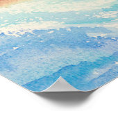 Poster Aquarelle Plage d'Été (Coin)