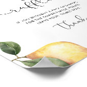 Poster Aquarelle Plaque de tombole citron (Coin)