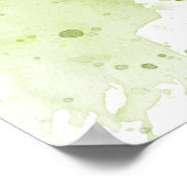 Poster Aquarelle Plaques Vert et Sage (Coin)