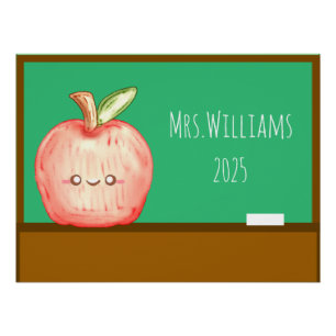 Poster Aquarelle pomme de fruits