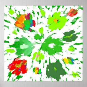 Poster Aquarelle Pop Art Floral