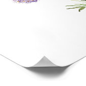 Poster aquarelle pourpre de cèdre (Coin)