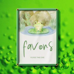 Poster Aquarelle Princesse Grenouille Baby shower Faveurs