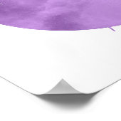 Poster Aquarelle Purple Lune & Star Night Sky (Coin)