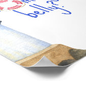 Poster Aquarelle - Quelle taille a le ventre de maman (Coin)