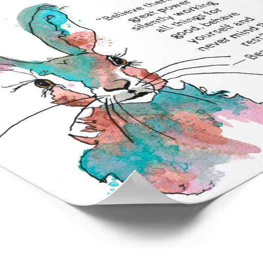 Poster Aquarelle Rabbit (Coin)