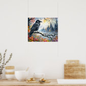 Poster Aquarelle Raven d'automne (Cuisine)