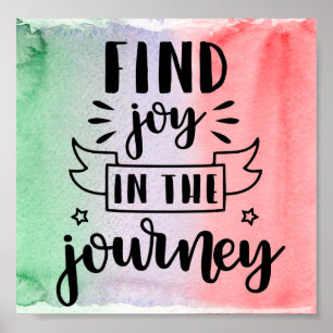 Poster Aquarelle - Retrouvez Joie Dans Le Voyage