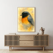 Poster Aquarelle Robin Portrait