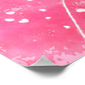 Poster Aquarelle romantique Coeurs et flèches roses Motif (Coin)