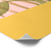 Poster Aquarelle rose Abstraite (Coin)