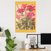 Poster Aquarelle rose Abstraite (Bureau à domicile)