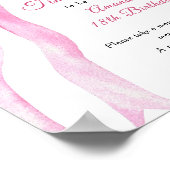 Poster Aquarelle rose arc Temps Capsule 1er anniversaire (Coin)