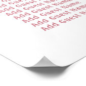 Poster Aquarelle Rose Crest Baptême de siège graphique (Coin)