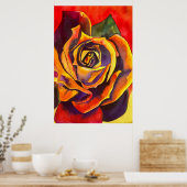 Poster Aquarelle Rose d'or (Cuisine)