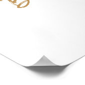 Poster Aquarelle rose et bleu Or Script Révélation de gen (Coin)