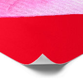 Poster Aquarelle rose et rouge coeur pop art valentine (Coin)