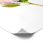 Poster Aquarelle rose exotique (Coin)