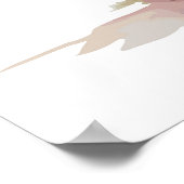 Poster Aquarelle rose floral Vélo (Coin)