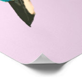 Poster Aquarelle rose Kingfisher Birds (Coin)