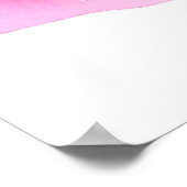 Poster Aquarelle rose lèvres maquillage marque (Coin)