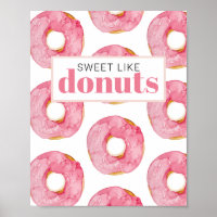 Aquarelle rose moderne douce comme les beignets Ci