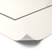 Poster Aquarelle rose pâle Mariage à la crème fleurie Bie (Coin)