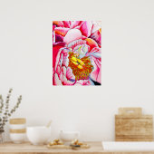 Poster Aquarelle rose Peony (Cuisine)