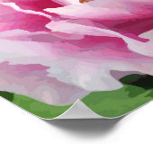 Poster Aquarelle rose Peony Floral fin (Coin)