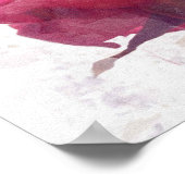 Poster aquarelle.Rose rose. (Coin)