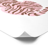 Poster Aquarelle rose Tiger Art (Coin)