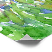 Poster Aquarelle rose violet Fleur sauvage Meadow (Coin)