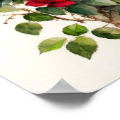 Poster Aquarelle Roses rouges (Coin)