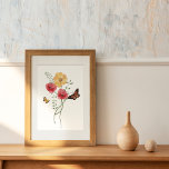 Poster Aquarelle Rouge et Jaune Poppies Fleurs<br><div class="desc">Aquarelle Poster des fleurs de pavots rouges et jaunes</div>