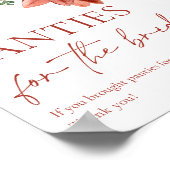 Poster Aquarelle Rouge hiver Jeu de culotte de Noël (Coin)