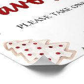 Poster Aquarelle Rouge hiver mignonne Noël Favoriser Sign (Coin)