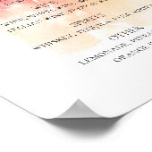 Poster Aquarelle rouge pêche mariage alcool bar (Coin)