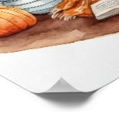 Poster Aquarelle Rustique Automne Lecture Nook (Coin)