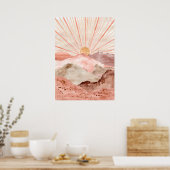 Poster Aquarelle Sables abstraits paysage désertique Mode (Cuisine)