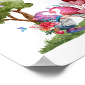 Poster Aquarelle Saint Valentin Gnome Couple (Coin)