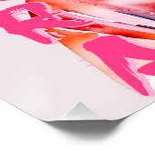 Poster Aquarelle Sakura femme (Coin)