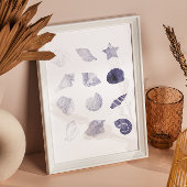 Poster Aquarelle Sea Shell Art nautique