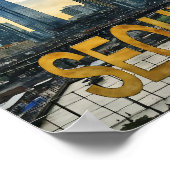 Poster Aquarelle Séoul Corée (Coin)