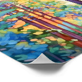 Poster Aquarelle Serene Pine Forest Imprimer (Coin)