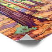 Poster Aquarelle Serene Pine Forest Imprimer (Coin)